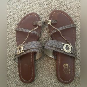 Brown flat sandals